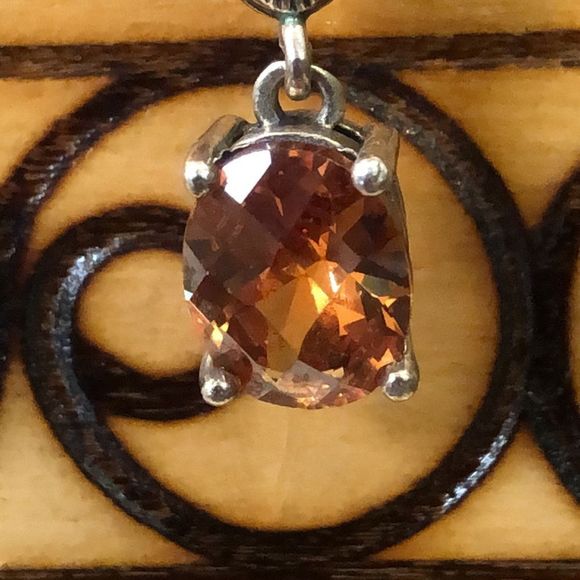 Stunning Faceted Golden Citrine Marcasite Sterling Silver Drop Earrings - Picture 2 of 11